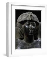 Pharaoh Thutmose Iv, Black Granite Statue, from Karnak, Detail-null-Framed Giclee Print