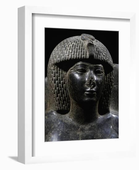 Pharaoh Thutmose Iv, Black Granite Statue, from Karnak, Detail-null-Framed Giclee Print