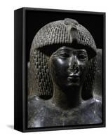 Pharaoh Thutmose Iv, Black Granite Statue, from Karnak, Detail-null-Framed Stretched Canvas
