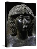 Pharaoh Thutmose Iv, Black Granite Statue, from Karnak, Detail-null-Stretched Canvas