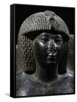 Pharaoh Thutmose Iv, Black Granite Statue, from Karnak, Detail-null-Framed Stretched Canvas