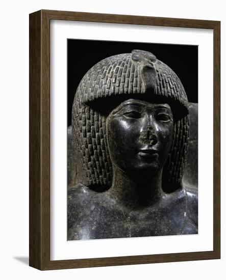 Pharaoh Thutmose Iv, Black Granite Statue, from Karnak, Detail-null-Framed Giclee Print