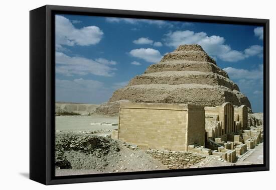 Pharaoh Zozer's Step Pyramid-null-Framed Stretched Canvas