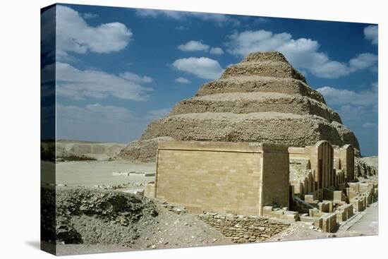 Pharaoh Zozer's Step Pyramid-null-Stretched Canvas