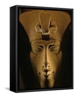 Pharaohs of the Sun, Sandstone Image of Akhenaten at Karnak, Egypt-Kenneth Garrett-Framed Stretched Canvas