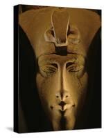 Pharaohs of the Sun, Sandstone Image of Akhenaten at Karnak, Egypt-Kenneth Garrett-Stretched Canvas