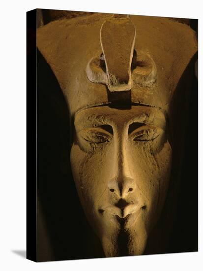 Pharaohs of the Sun, Sandstone Image of Akhenaten at Karnak, Egypt-Kenneth Garrett-Stretched Canvas