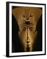 Pharaohs of the Sun, Sandstone Image of Akhenaten at Karnak, Egypt-Kenneth Garrett-Framed Premium Photographic Print