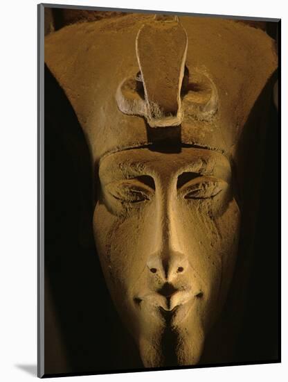 Pharaohs of the Sun, Sandstone Image of Akhenaten at Karnak, Egypt-Kenneth Garrett-Mounted Photographic Print