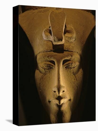 Pharaohs of the Sun, Sandstone Image of Akhenaten at Karnak, Egypt-Kenneth Garrett-Stretched Canvas