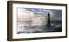 Phare d'Ar-Men pres de l'ile de Sein-Jean Guichard-Framed Art Print