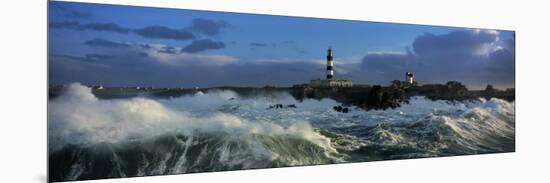 Phare du Creac'h lors d'une tempete-Jean Guichard-Mounted Art Print