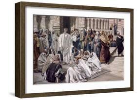 Pharisees Question Jesus-James Tissot-Framed Giclee Print