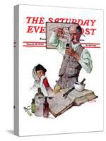 "Pharmacist" Saturday Evening Post Cover, March 18,1939-Norman Rockwell-Stretched Canvas