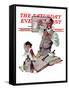 "Pharmacist" Saturday Evening Post Cover, March 18,1939-Norman Rockwell-Framed Stretched Canvas