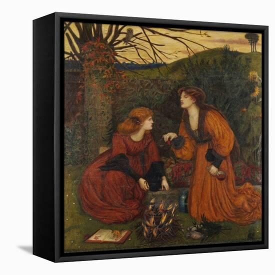 Pharmakeutria (Brewing the Love Philtre)-Marie Spartali Stillman-Framed Stretched Canvas