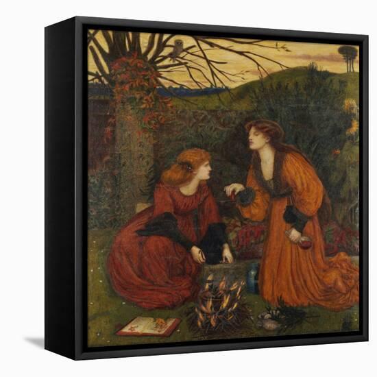 Pharmakeutria (Brewing the Love Philtre)-Marie Spartali Stillman-Framed Stretched Canvas
