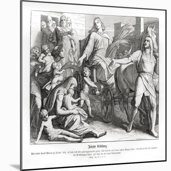 Pharoah makes Joseph a leader over Egypt, Genesis-Julius Schnorr von Carolsfeld-Mounted Giclee Print