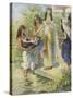 Pharoah's daughter finds baby Moses-Charles Edmund Brock-Stretched Canvas