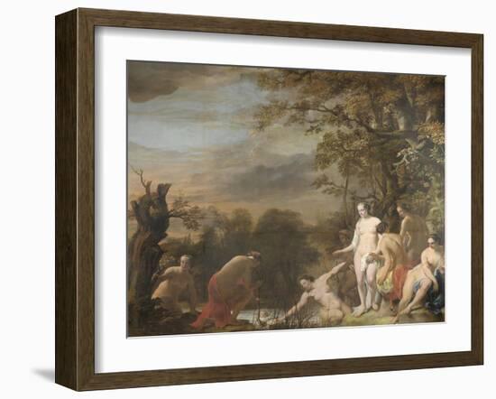 Pharoahs Daughter Discovers Moses in the Rush Basket-Ferdinand Bol-Framed Art Print