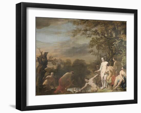 Pharoahs Daughter Discovers Moses in the Rush Basket-Ferdinand Bol-Framed Art Print