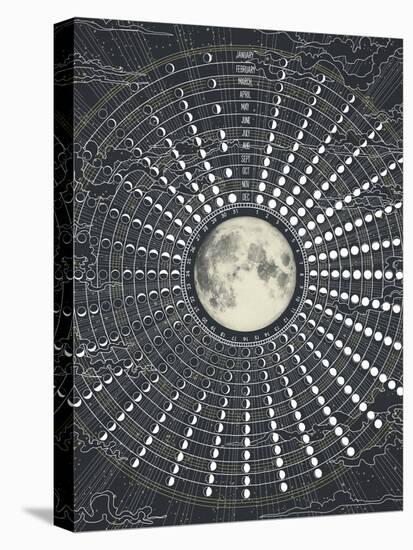 Phases Of The Moon 2017-Laura Graves-Stretched Canvas
