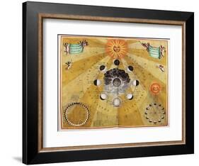 Phases of the Moon, from The Celestial Atlas, or the Harmony of the Universe-Andreas Cellarius-Framed Giclee Print