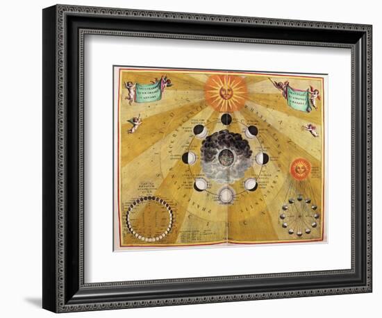 Phases of the Moon, from The Celestial Atlas, or the Harmony of the Universe-Andreas Cellarius-Framed Giclee Print