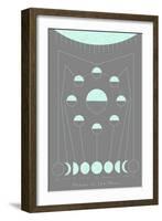 Phases of the Moon-null-Framed Art Print