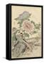 Pheasant and Peony-Bairei-Framed Stretched Canvas