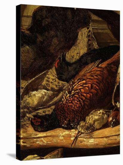 Pheasant and Woodcock, from Trophée De Chasse, or Hunting Trophies, 1862, Detail-Claude Monet-Stretched Canvas