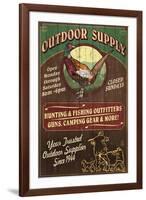 Pheasant Outfitters - Vintage Sign-Lantern Press-Framed Art Print