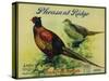 Pheasant Ridge Apple Crate Label - San Francisco, CA-Lantern Press-Stretched Canvas