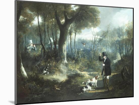 Pheasant Shooting in the Forest-S.j.e. Jones-Mounted Giclee Print