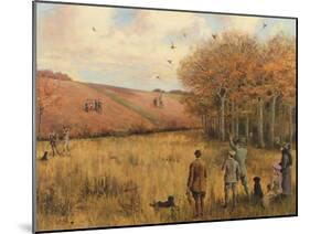 Pheasant Shooting-Christopher William Strange-Mounted Giclee Print