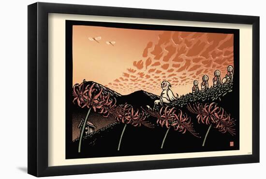 Pheasant Sunset-null-Framed Poster