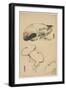 Pheasant/Three Men with Umbrellas-Shibata Zeshin-Framed Giclee Print