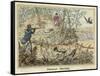 Pheasant, Two Men and Their Dogs Shoot from a Clearing-Henry Thomas Alken-Framed Stretched Canvas