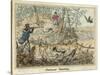 Pheasant, Two Men and Their Dogs Shoot from a Clearing-Henry Thomas Alken-Stretched Canvas