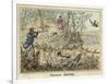 Pheasant, Two Men and Their Dogs Shoot from a Clearing-Henry Thomas Alken-Framed Art Print