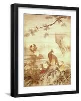 Pheasants and Peonies-Kano Motonobu-Framed Giclee Print