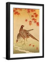 Pheasants-Koson Ohara-Framed Giclee Print