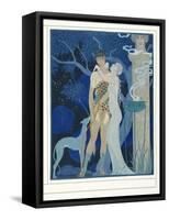 Phedre Et Hippolyte, from Personages De Comedie, Pub. 1922 (Pochoir Print)-Georges Barbier-Framed Stretched Canvas