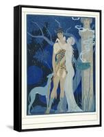 Phedre Et Hippolyte, from Personages De Comedie, Pub. 1922 (Pochoir Print)-Georges Barbier-Framed Stretched Canvas