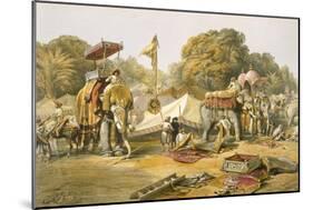 Pheel Khana, or Elephants Quarters, Holcars Camp, from 'India Ancient and Modern', 1867-William 'Crimea' Simpson-Mounted Giclee Print