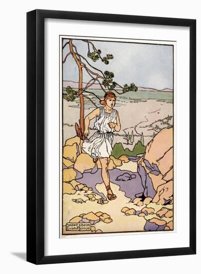 Pheidippides Runs-null-Framed Art Print