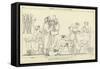 Phemius Singing to the Suitors-John Flaxman-Framed Stretched Canvas