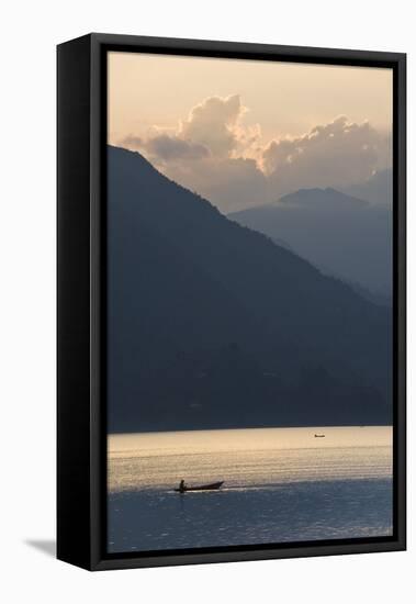Phewa Tal Lake, Pokhara, Western Hills, Nepal, Himalayas, Asia-Ben Pipe-Framed Stretched Canvas