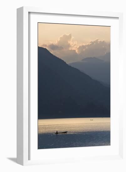 Phewa Tal Lake, Pokhara, Western Hills, Nepal, Himalayas, Asia-Ben Pipe-Framed Photographic Print