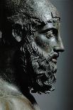 Riace Bronze (B), Head of Bronze Statue of a Young Man with Helmet, Detail-Phidias-Giclee Print